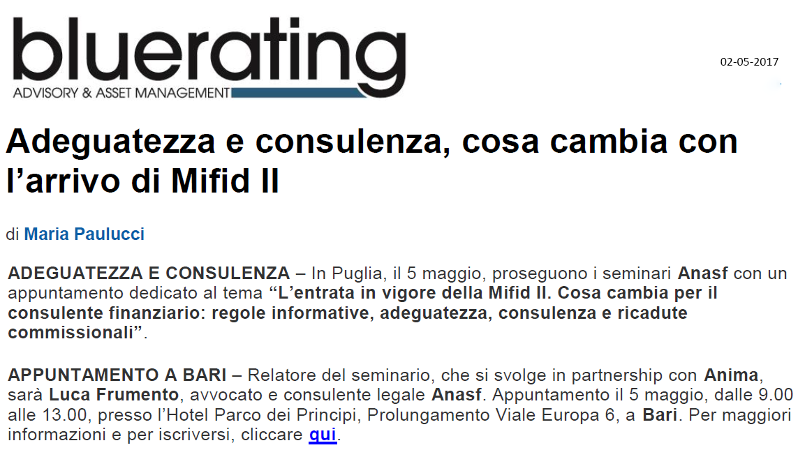Adeguatezza e consulenza, cosa cambia con l'arrivo di MiFID II