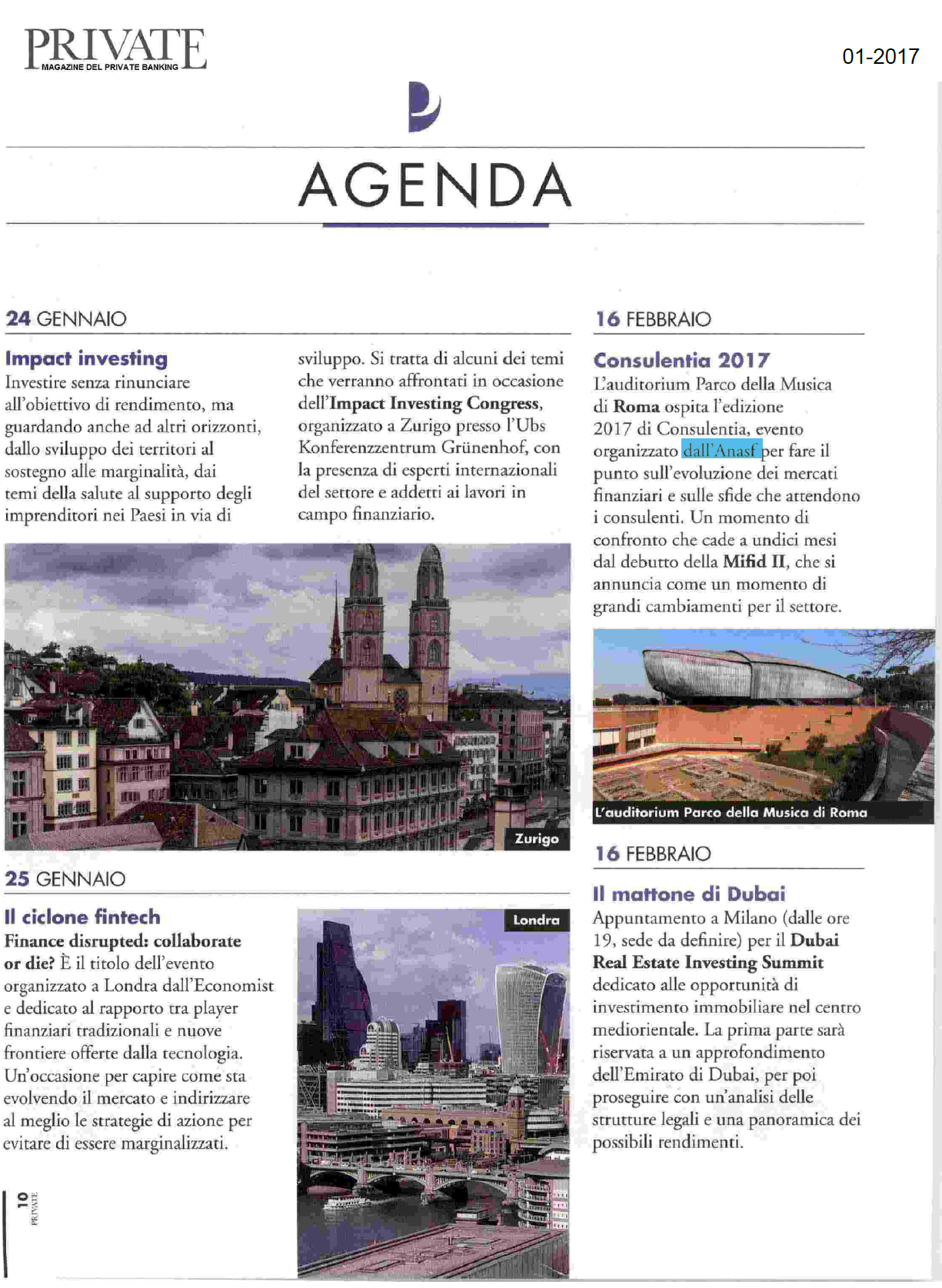 ConsulenTia2017 è nell'agenda del mensile Private