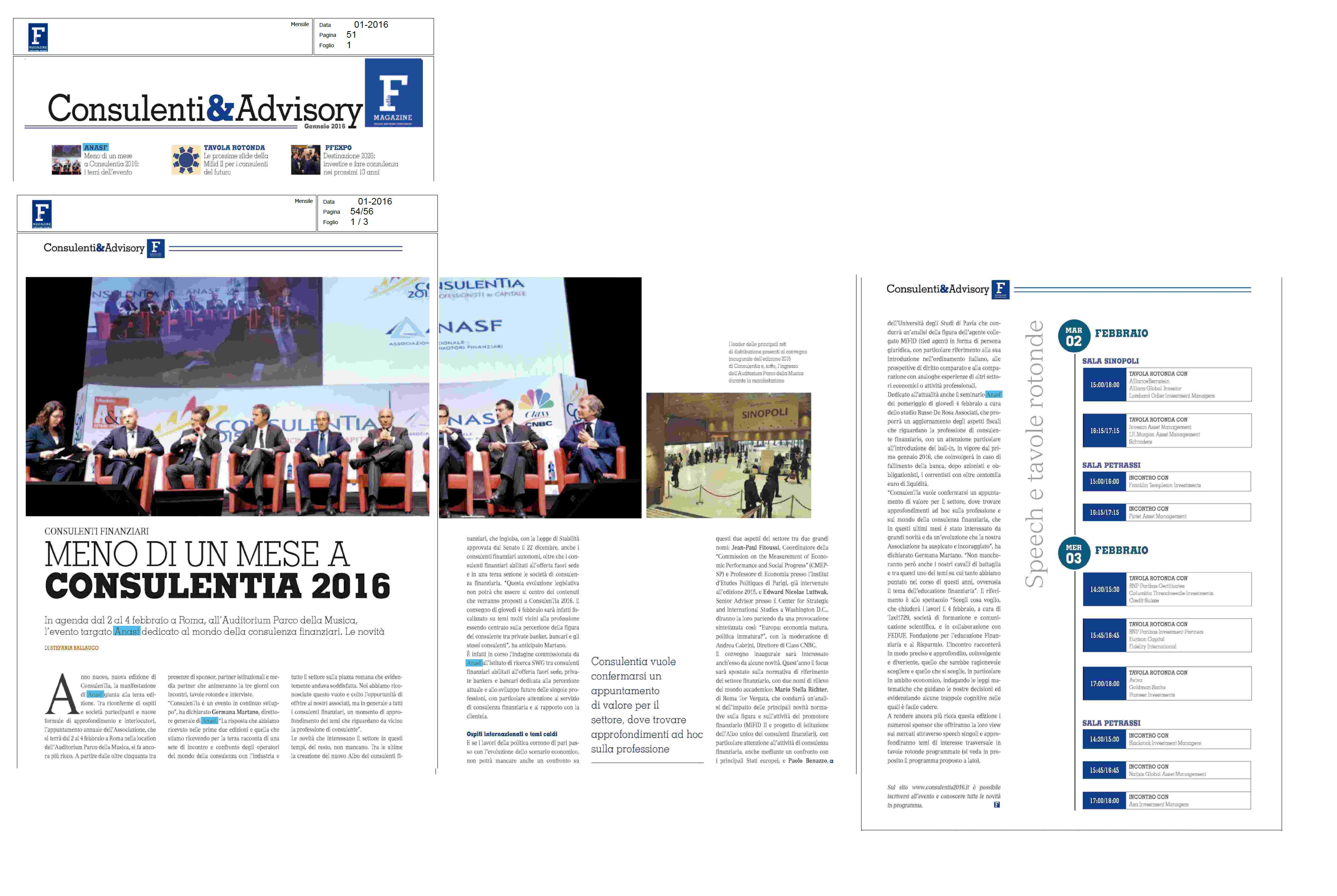 Meno di un mese a Consulentia 2016