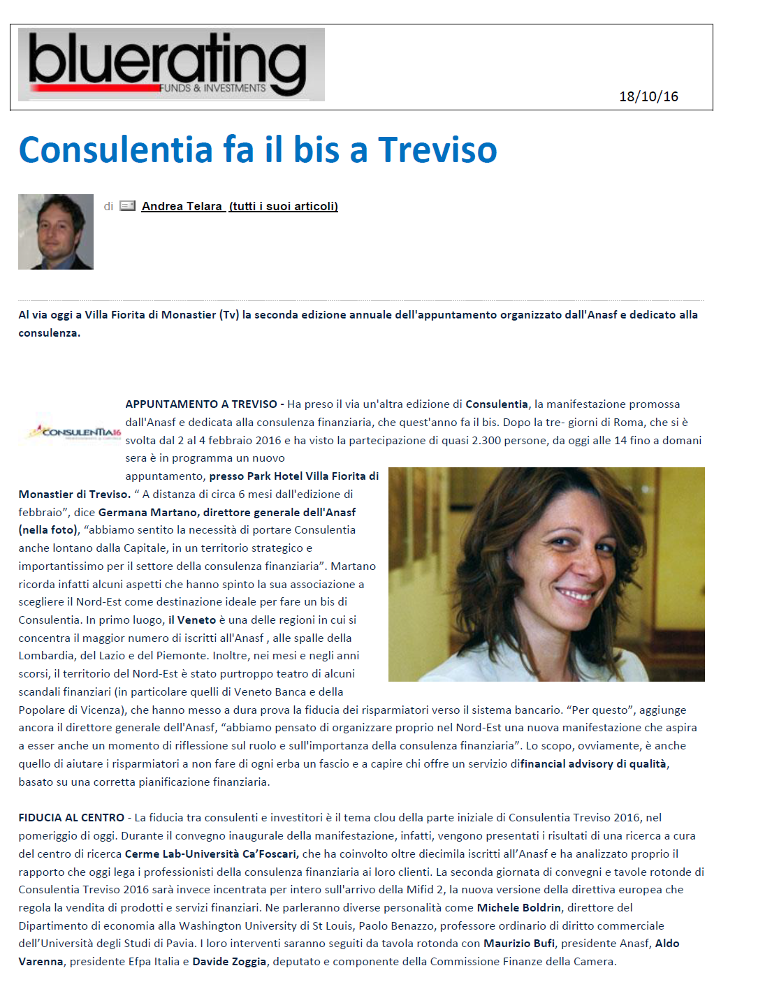 Consulentia fa il bis a Treviso